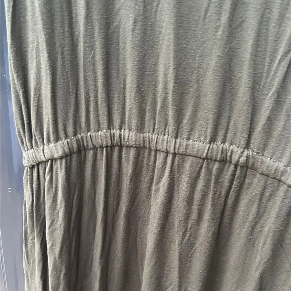 Michael Kors Olive Green Tank Maxi Dress Elastic Waist Plus Size 1X Fall Elegant